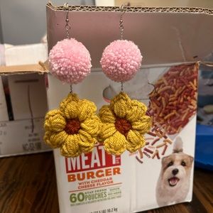 crochet flower earrings